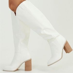 Brand New Alter’d State White Knee Boots